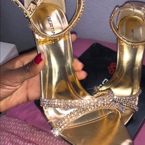 Gold Rhinestone Heels